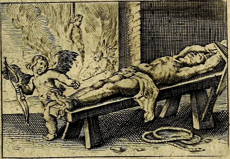 An illustration from Dan. Heinsii Lof-Sanck Van Iesus Christus, den eenigen end eeuwigen Son Godes. Met noodelicke Vytleggingen aenvvÿsende den gront van het out Christelick geloof, in den selven vervat, 1616, leaf 148