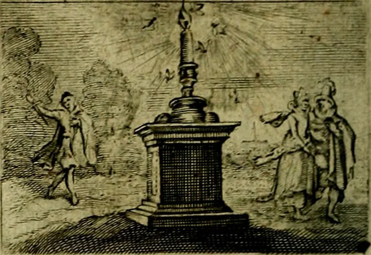 An illustration from Dan. Heinsii Lof-Sanck Van Iesus Christus, den eenigen end eeuwigen Son Godes. Met noodelicke Vytleggingen aenvvÿsende den gront van het out Christelick geloof, in den selven vervat, 1616, leaf 161