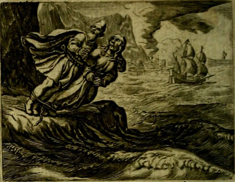 An illustration from Dan. Heinsii Lof-Sanck Van Iesus Christus, den eenigen end eeuwigen Son Godes. Met noodelicke Vytleggingen aenvvÿsende den gront van het out Christelick geloof, in den selven vervat, 1616, leaf 175