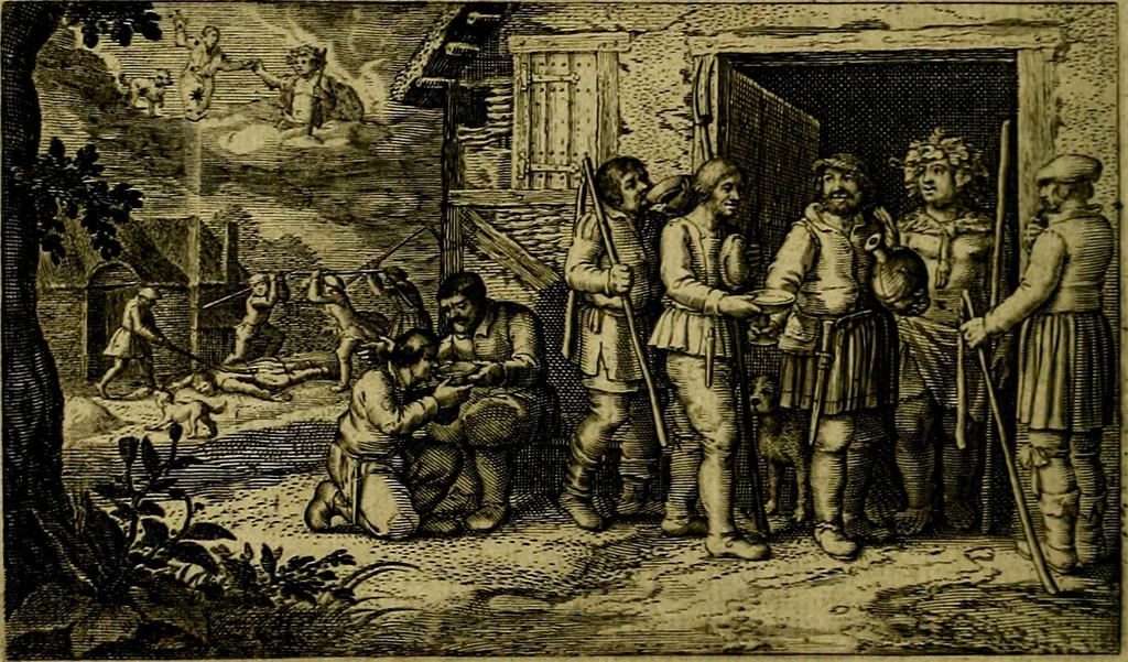 An illustration from Dan. Heinsii Lof-Sanck Van Iesus Christus, den eenigen end eeuwigen Son Godes. Met noodelicke Vytleggingen aenvvÿsende den gront van het out Christelick geloof, in den selven vervat, 1616, leaf 209
