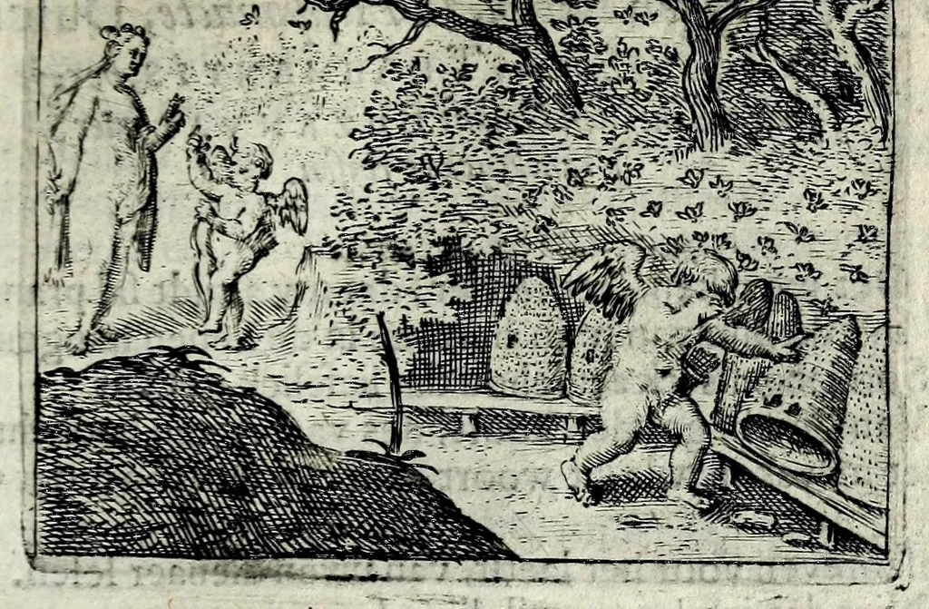 An illustration from Dan. Heinsii Lof-sanck van Iesus Christus den eenigen ende eeuwigen sone Godes : ende zyne andere nederduytse poemata, nieuwelijcks vermeerdert ende verbetert met de uytlegginghen, 1650, leaf 159