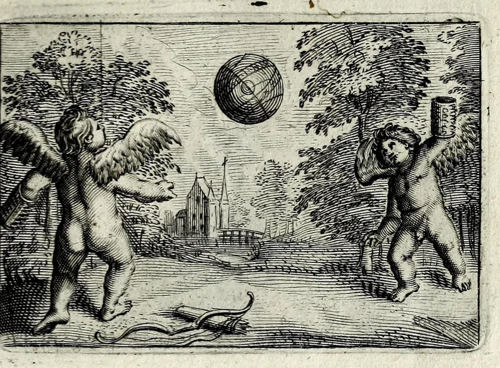 An illustration from Dan. Heinsii Lof-sanck van Iesus Christus den eenigen ende eeuwigen sone Godes : ende zyne andere nederduytse poemata, nieuwelijcks vermeerdert ende verbetert met de uytlegginghen, 1650, leaf 179