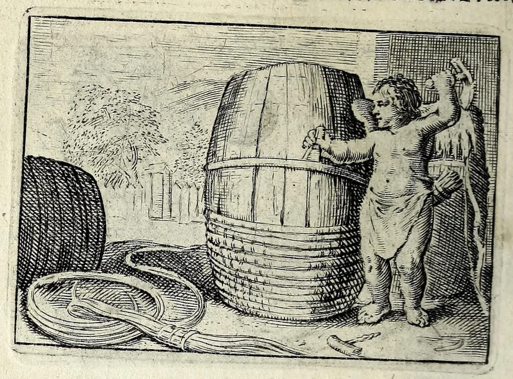 An illustration from Dan. Heinsii Lof-sanck van Iesus Christus den eenigen ende eeuwigen sone Godes : ende zyne andere nederduytse poemata, nieuwelijcks vermeerdert ende verbetert met de uytlegginghen, 1650, leaf 180