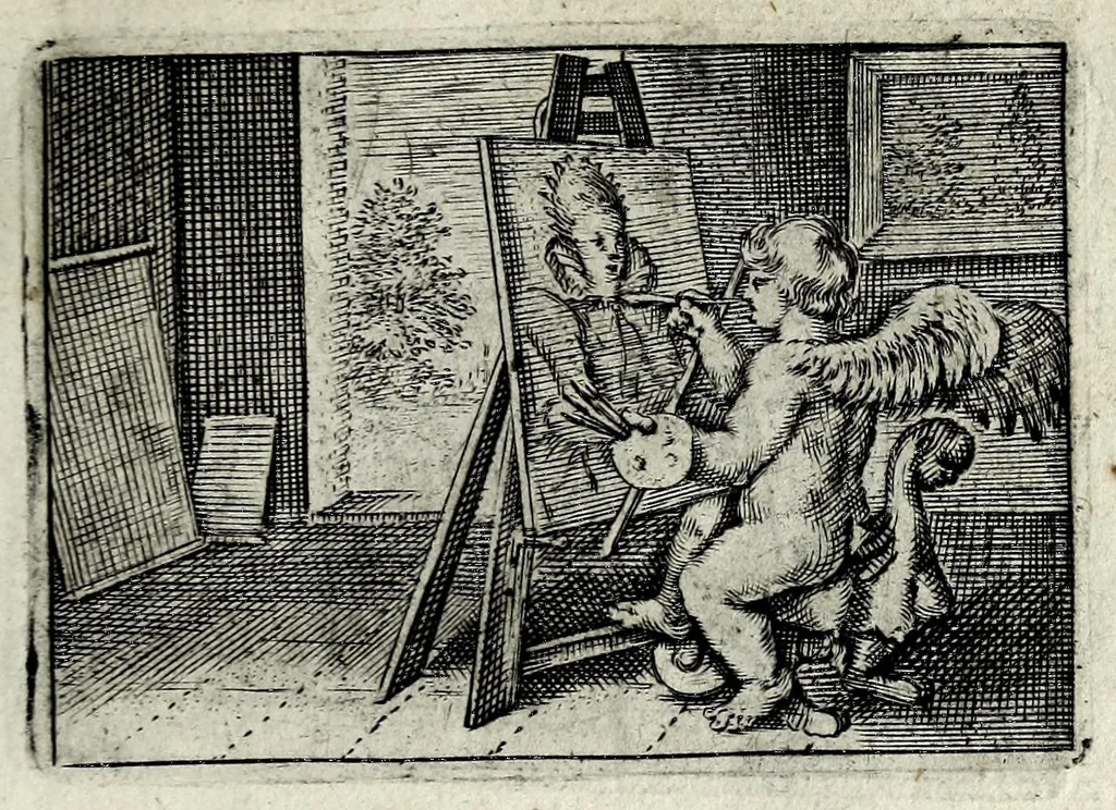 An illustration from Dan. Heinsii Lof-sanck van Iesus Christus den eenigen ende eeuwigen sone Godes : ende zyne andere nederduytse poemata, nieuwelijcks vermeerdert ende verbetert met de uytlegginghen, 1650, leaf 183