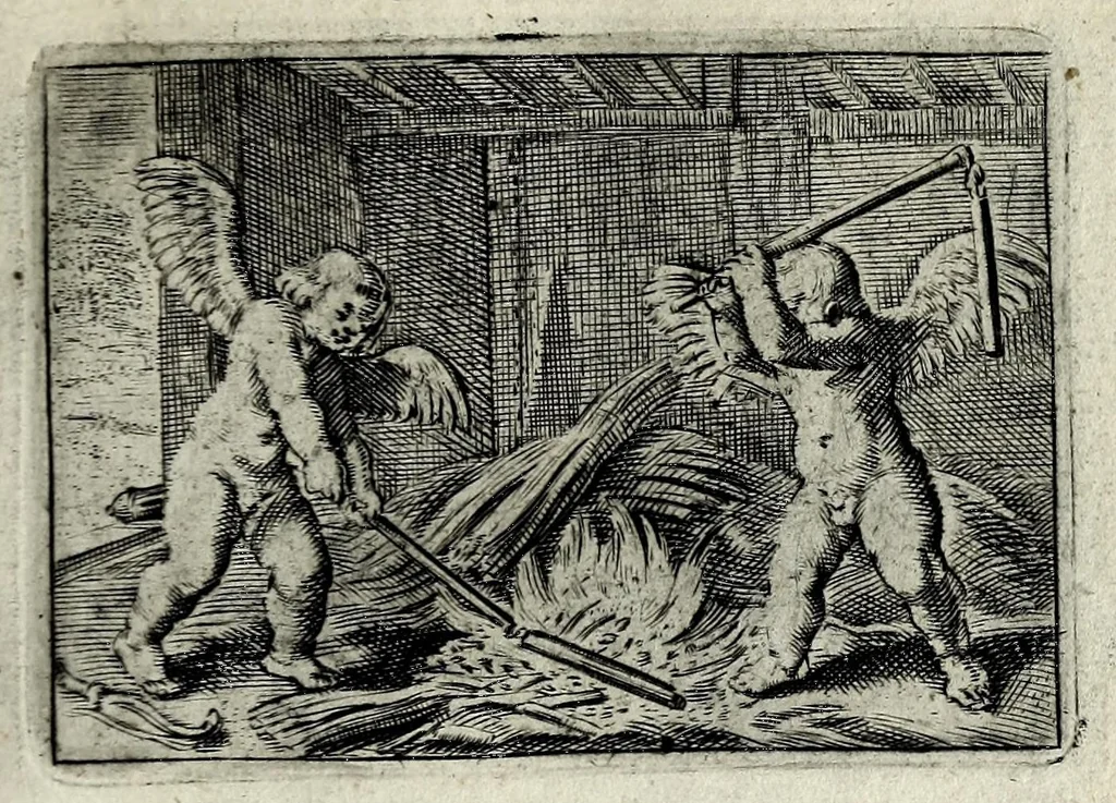 An illustration from Dan. Heinsii Lof-sanck van Iesus Christus den eenigen ende eeuwigen sone Godes : ende zyne andere nederduytse poemata, nieuwelijcks vermeerdert ende verbetert met de uytlegginghen, 1650, leaf 185