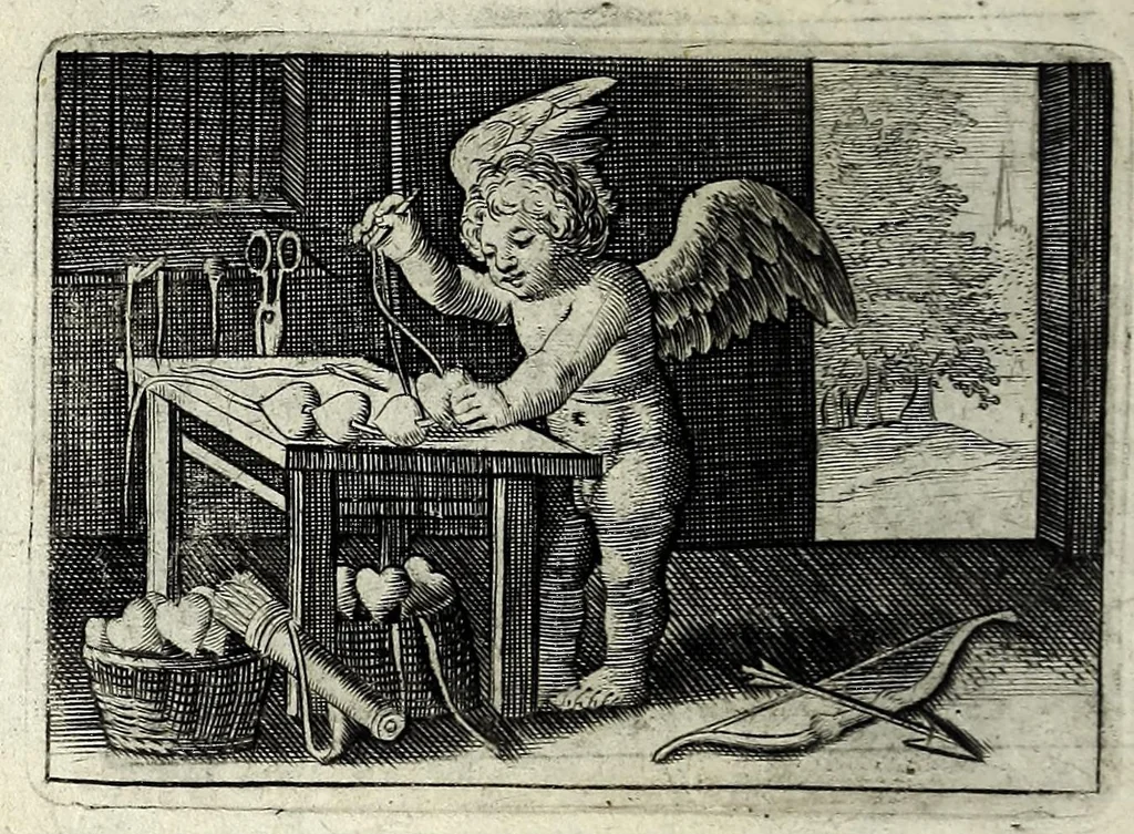An illustration from Dan. Heinsii Lof-sanck van Iesus Christus den eenigen ende eeuwigen sone Godes : ende zyne andere nederduytse poemata, nieuwelijcks vermeerdert ende verbetert met de uytlegginghen, 1650, leaf 202