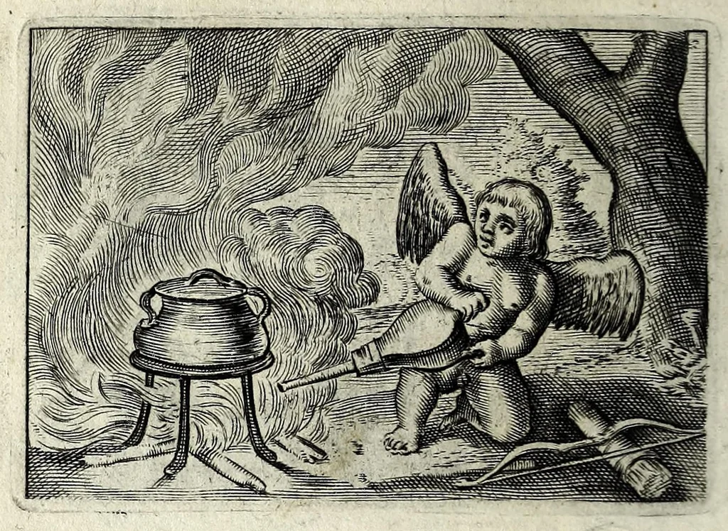 An illustration from Dan. Heinsii Lof-sanck van Iesus Christus den eenigen ende eeuwigen sone Godes : ende zyne andere nederduytse poemata, nieuwelijcks vermeerdert ende verbetert met de uytlegginghen, 1650, leaf 212