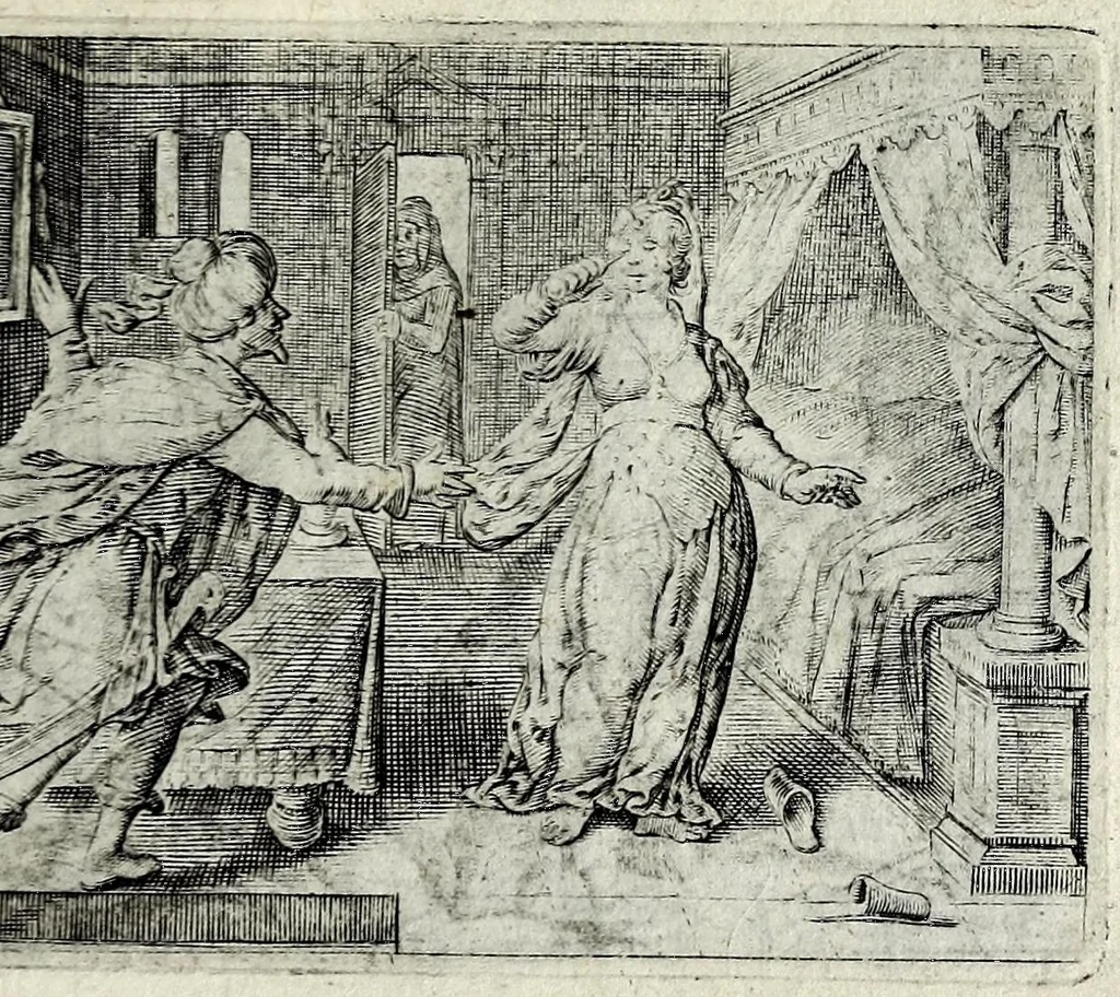 An illustration from Dan. Heinsii Lof-sanck van Iesus Christus den eenigen ende eeuwigen sone Godes : ende zyne andere nederduytse poemata, nieuwelijcks vermeerdert ende verbetert met de uytlegginghen, 1650, leaf 241