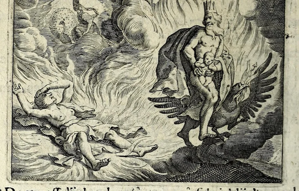 An illustration from Dan. Heinsii Lof-sanck van Iesus Christus den eenigen ende eeuwigen sone Godes : ende zyne andere nederduytse poemata, nieuwelijcks vermeerdert ende verbetert met de uytlegginghen, 1650, leaf 260