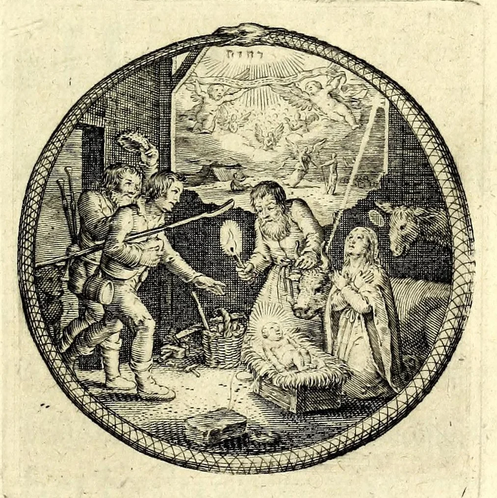 An illustration from Dan. Heinsii Lof-sanck van Iesus Christus, den eenigen ende eeuvvigen sone Godes : met noodelicke vytleggingen, aenvvijsende den gront van het out Christelick geloof, in den selven veruat : met een voor-reden van den auteur, 1618, leaf 3