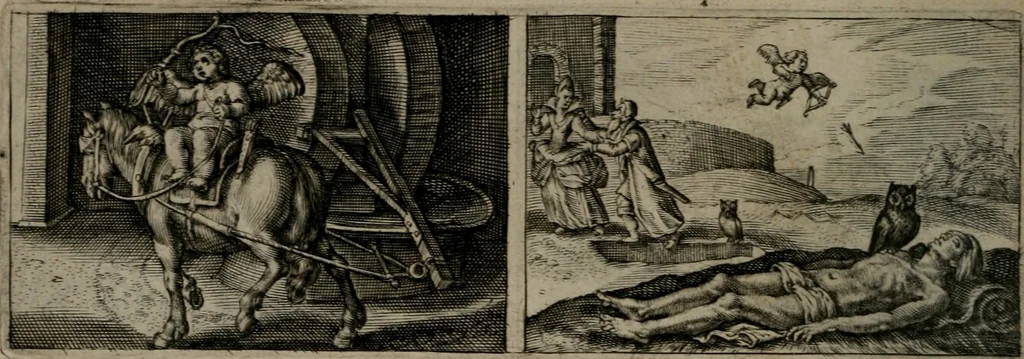 An illustration from Dan. Heinsii Nederduytsche poemata, 1618, leaf 117