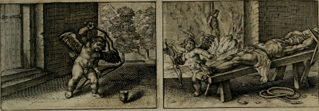 An illustration from Dan. Heinsii Nederduytsche poemata, 1618, leaf 98