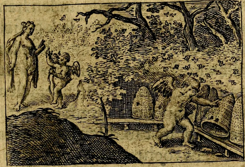 An illustration from Dan. Heinsii Nederduytsche poemata ; by een vergadert en uytgegeven door P. S, 1618, leaf 46