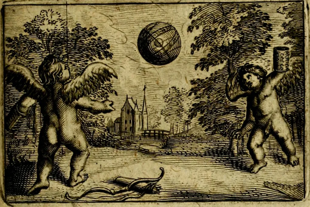 An illustration from Dan. Heinsii Nederduytsche poemata ; by een vergadert en uytgegeven door P. S, 1618, leaf 68