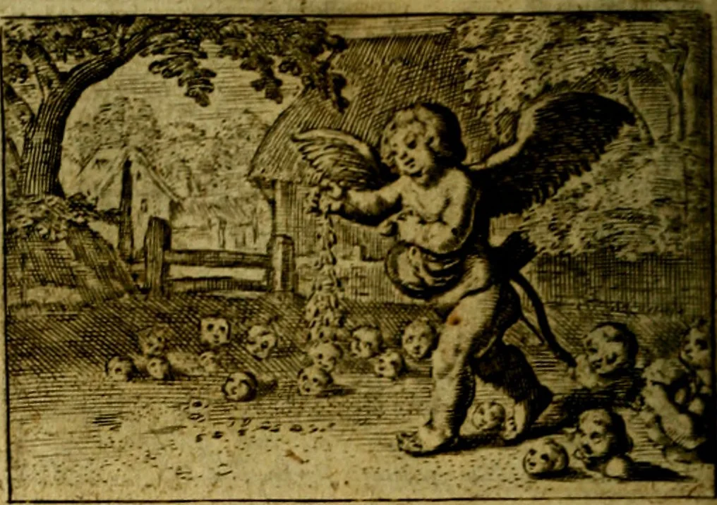 An illustration from Dan. Heinsii Nederduytsche poemata ; by een vergadert en uytgegeven door P. S, 1618, leaf 71