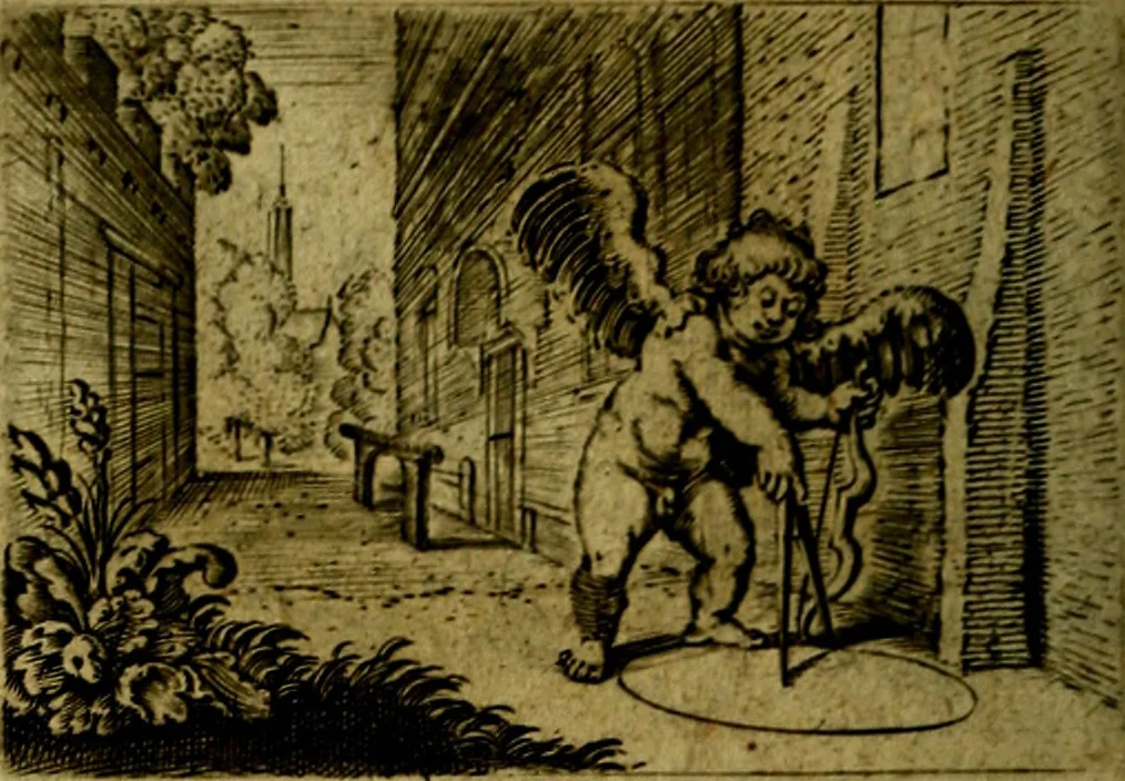 An illustration from Dan. Heinsii Nederduytsche poemata ; by een vergadert en uytgegeven door P. S, 1618, leaf 73