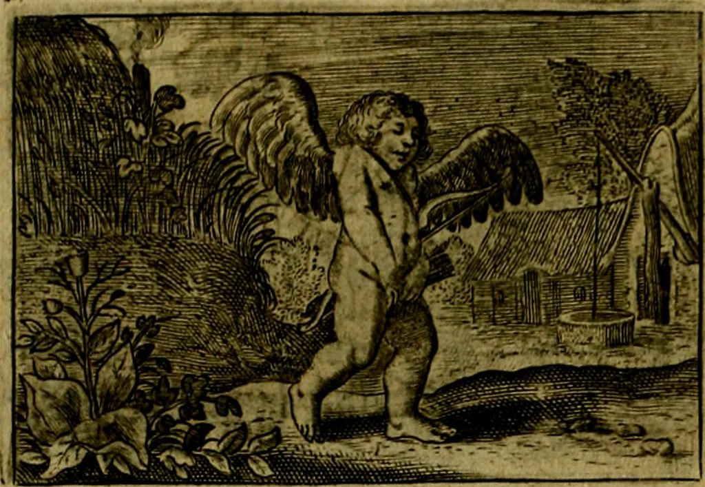 An illustration from Dan. Heinsii Nederduytsche poemata ; by een vergadert en uytgegeven door P. S, 1618, leaf 77
