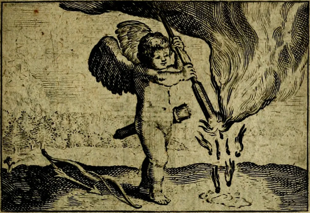 An illustration from Dan. Heinsii Nederduytsche poemata ; by een vergadert en uytgegeven door P. S, 1618, leaf 84