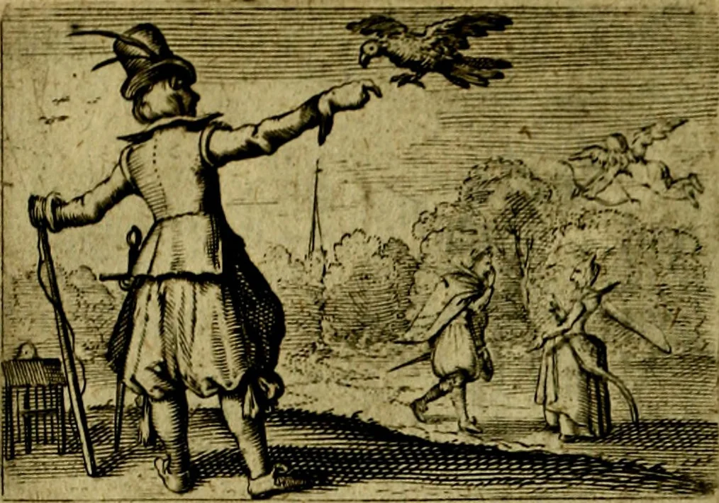 An illustration from Dan. Heinsii Nederduytsche poemata ; by een vergadert en uytgegeven door P. S, 1618, leaf 87