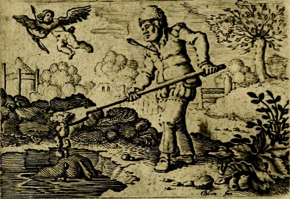 An illustration from Dan. Heinsii Nederduytsche poemata ; by een vergadert en uytgegeven door P. S, 1618, leaf 90