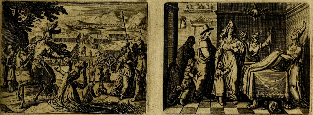 An illustration from Dan. Heinsii Nederduytsche poemata ; by een vergadert en uytgegeven door P. S, 1618, leaf 98