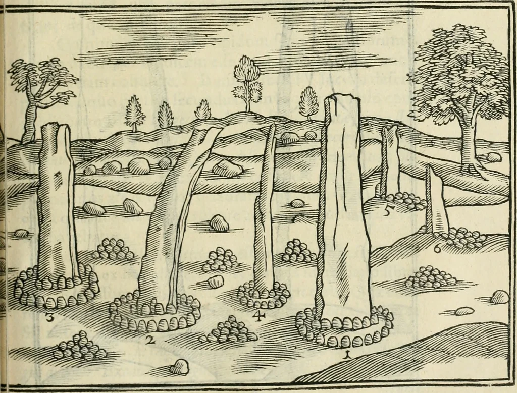 An illustration from Danicorum monumentorum libri sex : e spissis antiquitatum tenebris et in Dania ac Norvegia extantibus ruderibus, 1643, leaf 132