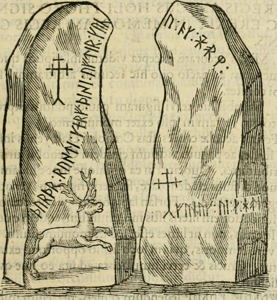 An illustration from Danicorum monumentorum libri sex : e spissis antiquitatum tenebris et in Dania ac Norvegia extantibus ruderibus, 1643, leaf 274