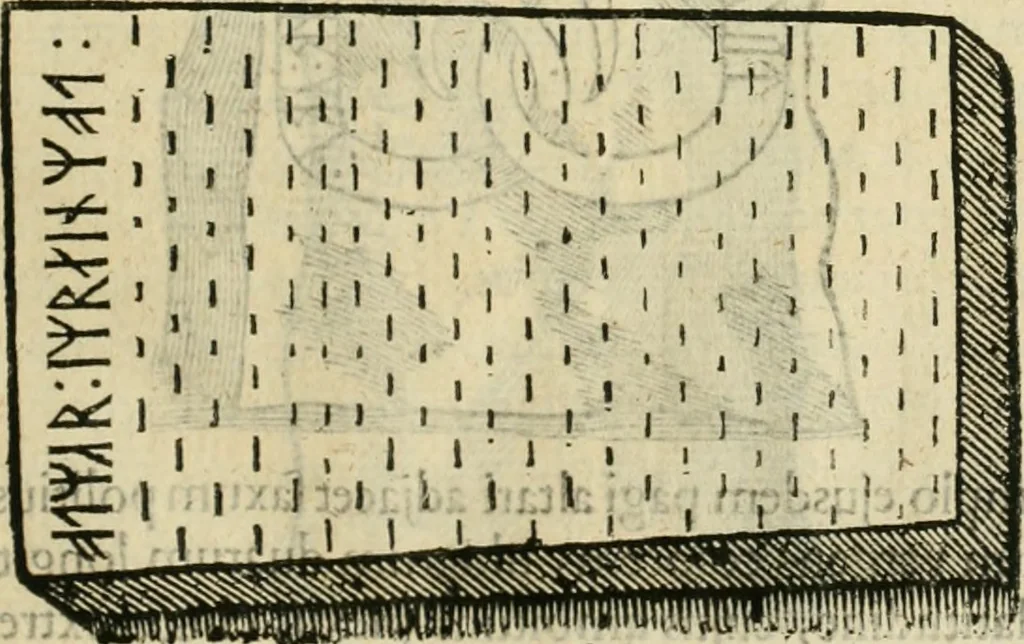 An illustration from Danicorum monumentorum libri sex : e spissis antiquitatum tenebris et in Dania ac Norvegia extantibus ruderibus, 1643, leaf 280