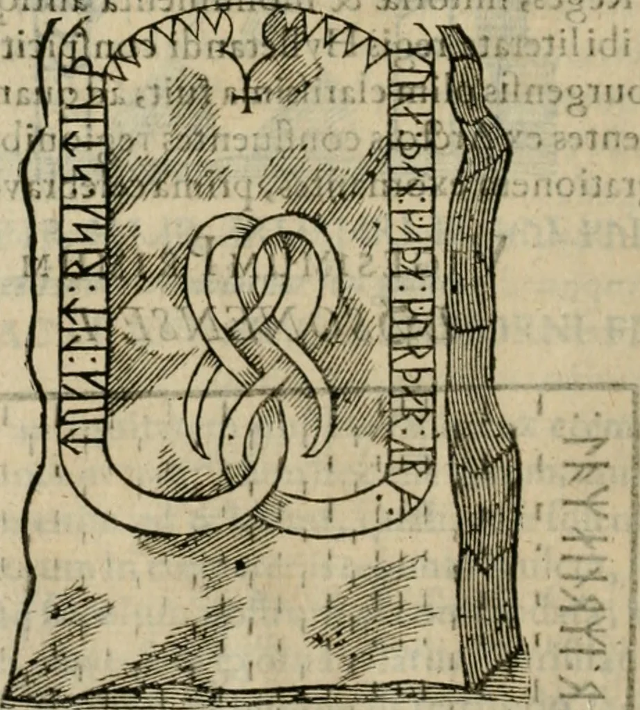 An illustration from Danicorum monumentorum libri sex : e spissis antiquitatum tenebris et in Dania ac Norvegia extantibus ruderibus, 1643, leaf 281