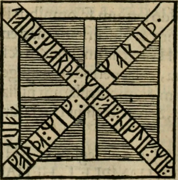 An illustration from Danicorum monumentorum libri sex : e spissis antiquitatum tenebris et in Dania ac Norvegia extantibus ruderibus, 1643, leaf 287