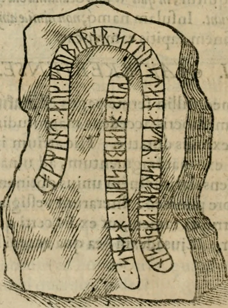 An illustration from Danicorum monumentorum libri sex : e spissis antiquitatum tenebris et in Dania ac Norvegia extantibus ruderibus, 1643, leaf 293