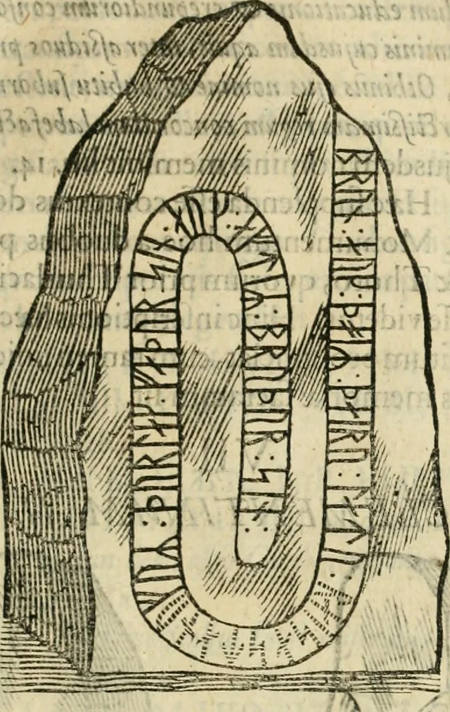 An illustration from Danicorum monumentorum libri sex : e spissis antiquitatum tenebris et in Dania ac Norvegia extantibus ruderibus, 1643, leaf 300