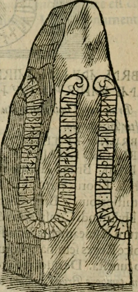 An illustration from Danicorum monumentorum libri sex : e spissis antiquitatum tenebris et in Dania ac Norvegia extantibus ruderibus, 1643, leaf 301