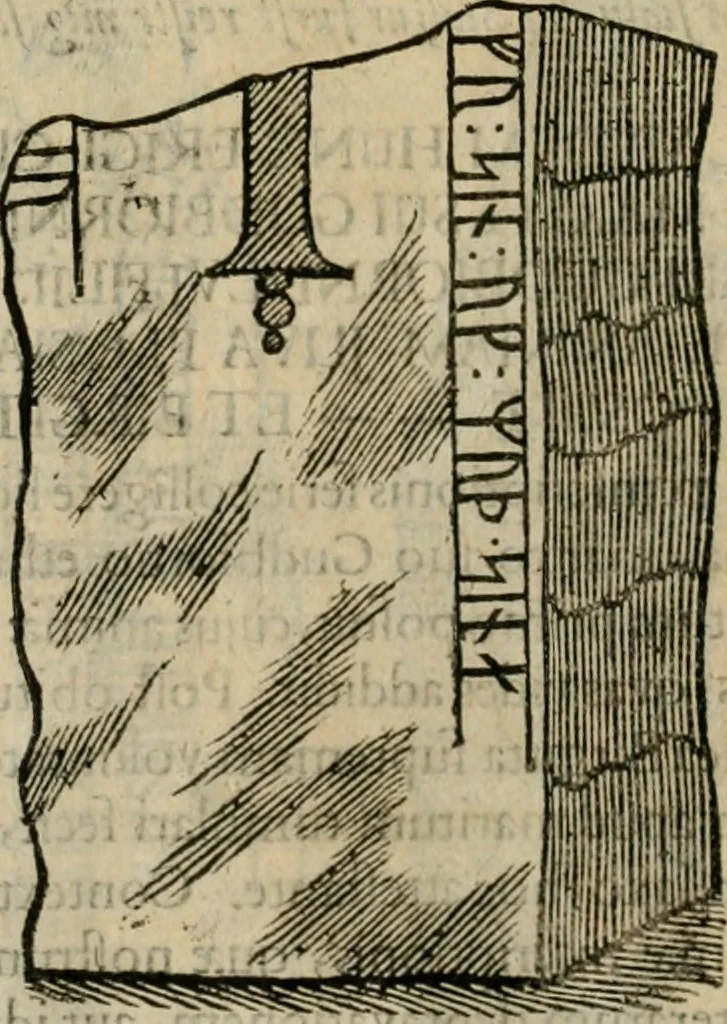 An illustration from Danicorum monumentorum libri sex : e spissis antiquitatum tenebris et in Dania ac Norvegia extantibus ruderibus, 1643, leaf 303