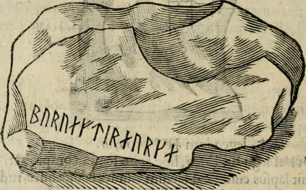 An illustration from Danicorum monumentorum libri sex : e spissis antiquitatum tenebris et in Dania ac Norvegia extantibus ruderibus, 1643, leaf 317