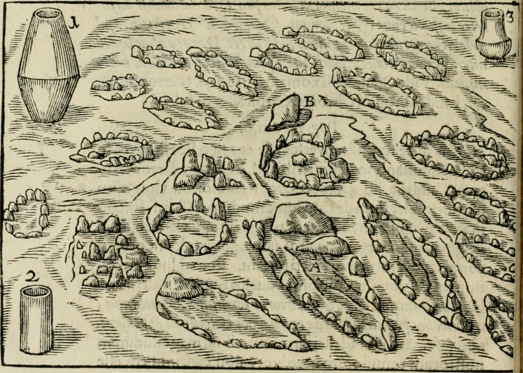 An illustration from Danicorum monumentorum libri sex : e spissis antiquitatum tenebris et in Dania ac Norvegia extantibus ruderibus, 1643, leaf 33