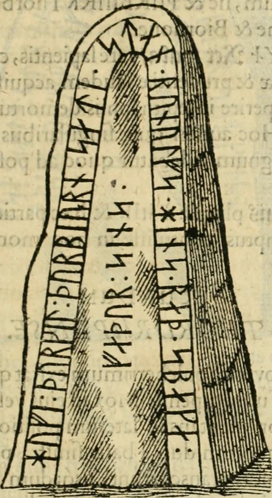 An illustration from Danicorum monumentorum libri sex : e spissis antiquitatum tenebris et in Dania ac Norvegia extantibus ruderibus, 1643, leaf 360