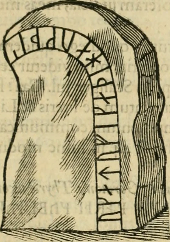 An illustration from Danicorum monumentorum libri sex : e spissis antiquitatum tenebris et in Dania ac Norvegia extantibus ruderibus, 1643, leaf 394