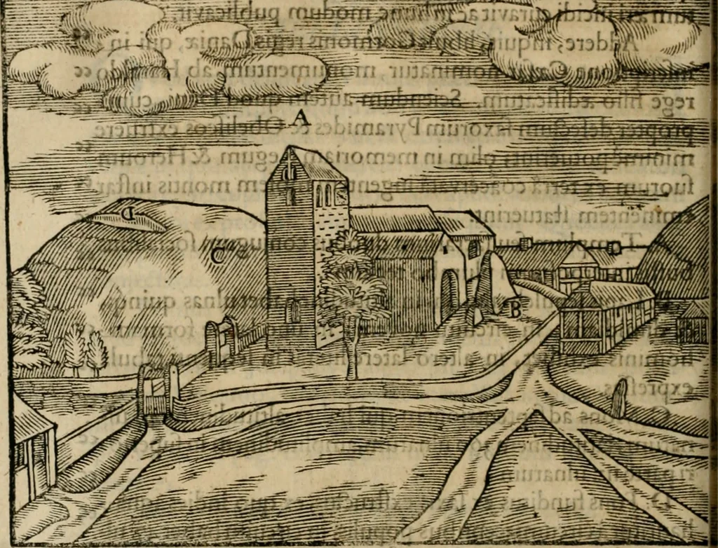 An illustration from Danicorum monumentorum libri sex : e spissis antiquitatum tenebris et in Dania ac Norvegia extantibus ruderibus, 1643, leaf 397
