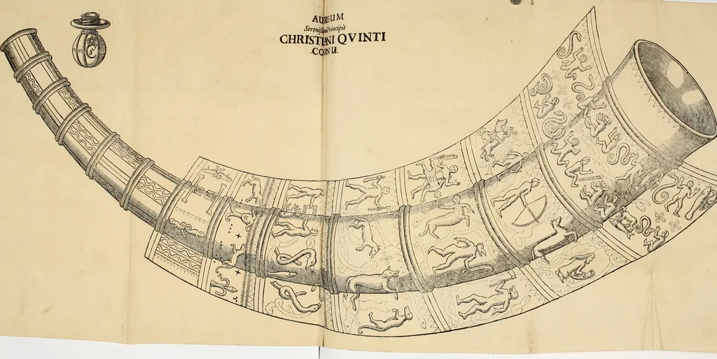 An illustration from Danicorum monumentorum libri sex : e spissis antiquitatum tenebris et in Dania ac Norvegia extantibus ruderibus, 1643, leaf 415