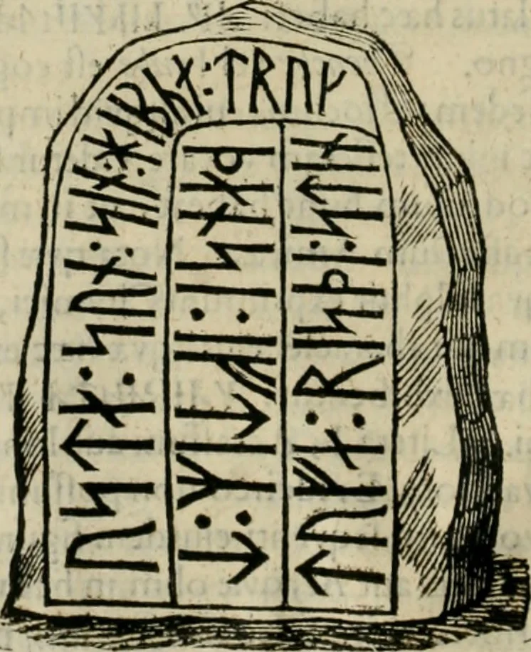 An illustration from Danicorum monumentorum libri sex : e spissis antiquitatum tenebris et in Dania ac Norvegia extantibus ruderibus, 1643, leaf 53