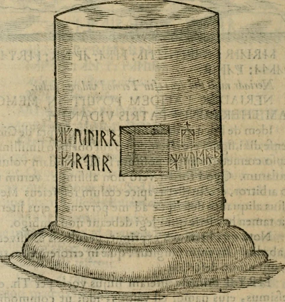 An illustration from Danicorum monumentorum libri sex : e spissis antiquitatum tenebris et in Dania ac Norvegia extantibus ruderibus, 1643, leaf 531