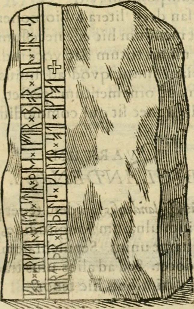 An illustration from Danicorum monumentorum libri sex : e spissis antiquitatum tenebris et in Dania ac Norvegia extantibus ruderibus, 1643, leaf 564