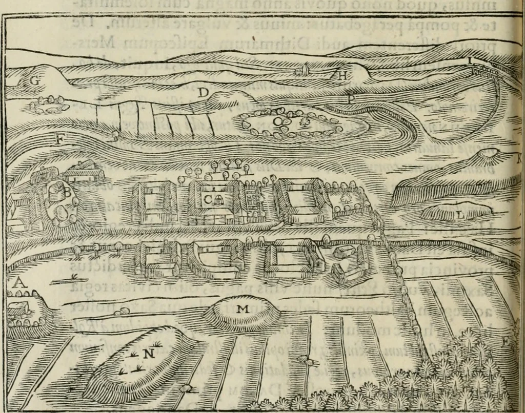 An illustration from Danicorum monumentorum libri sex : e spissis antiquitatum tenebris et in Dania ac Norvegia extantibus ruderibus, 1643, leaf 91
