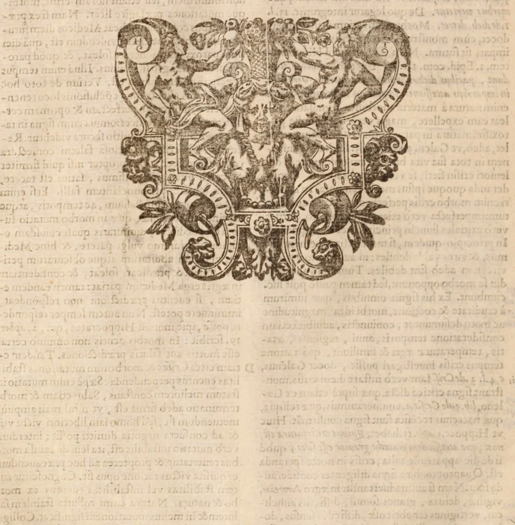 An illustration from Danielis Sennerti Vratislaviensis, D. Et Medicinae In Academia Wittebergensi Profesessoris publici., 1641, leaf 623