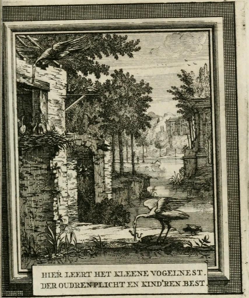 An illustration from Daniël Willinks Bloemkrans van christelyke liefde- en zeededichten ; nevens eenige Christelyke gezangen, 1714, leaf 144