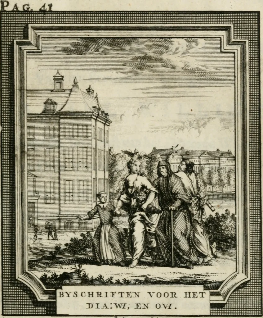 An illustration from Daniël Willinks Bloemkrans van christelyke liefde- en zeededichten ; nevens eenige Christelyke gezangen, 1714, leaf 78