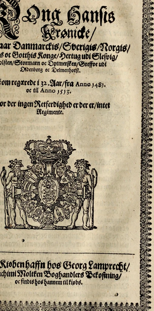 An illustration from Danmarckis Rigis Krønicke, 1652, leaf 134