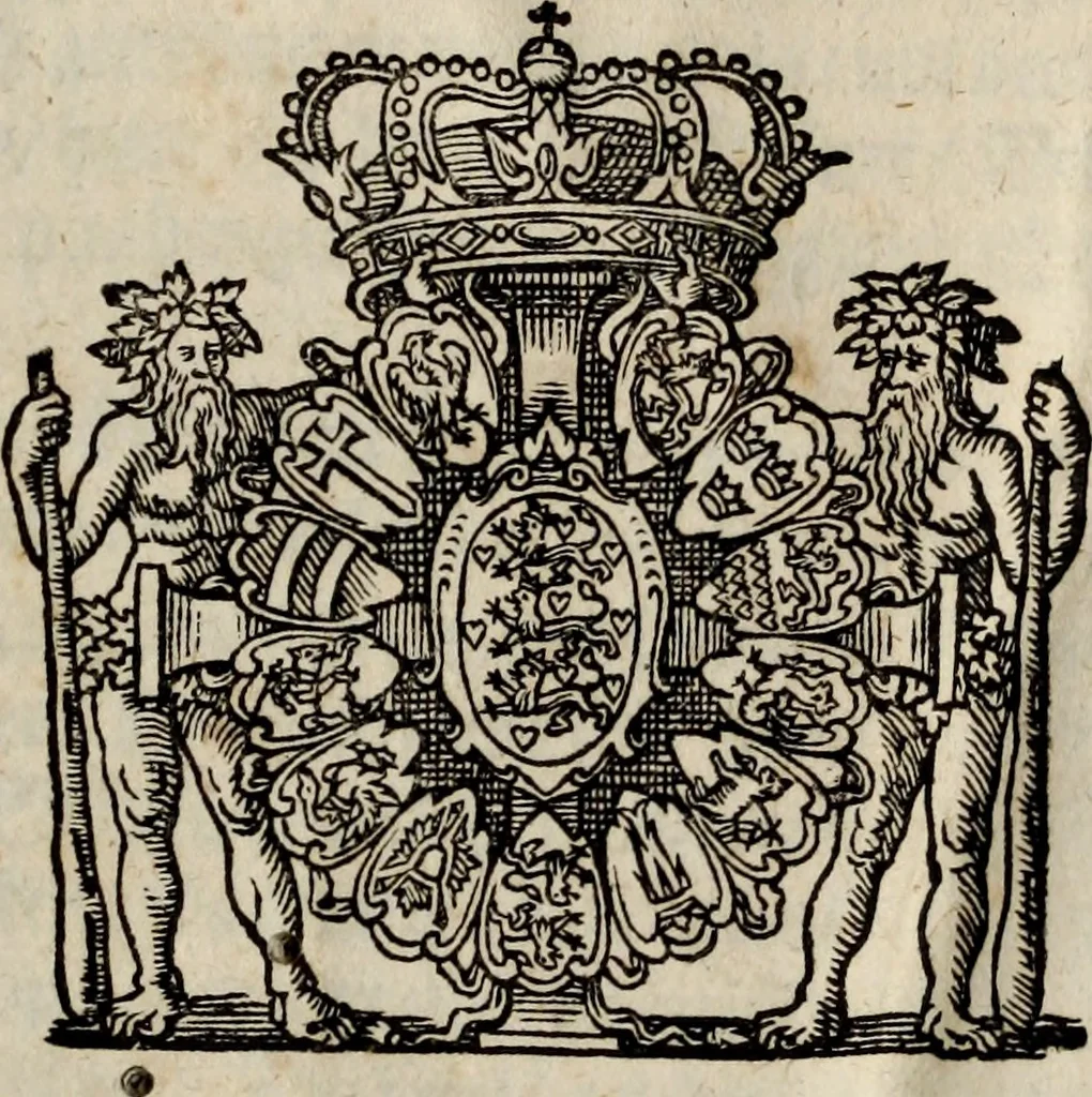 An illustration from Danmarckis Rigis Krønicke, 1652, leaf 6