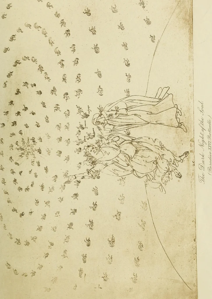 An illustration from Dante and the mystics : a study of the mystical aspect of the Divina commedia and its relations with some of its mediaeval sources, 1913, leaf 183